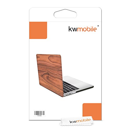 kwmobile Hardcase Laptop Hülle für Apple MacBook Pro Retina 15″ (ab Anfang 2013) – Holz Maserung Design Braun dünne gummierte Schutzhülle Cover Case Tasche - 7