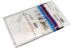 Packaging Chimp Tamper Evident Bags - Pack of 100 Clear Tamper Bags with Platinum Security Seal - Security Bag Evidence Bags to Protect Against All Known Forms of Tampering