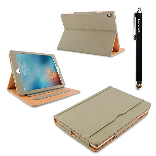 iPad Pro 9.7 Hülle FusionTech® – Slim Fit Leder Folio Schutzhülle mit Smart Cover Auto Sleep/Wake Funktion für Apple iPad Pro 9.7 inch Modell 2016