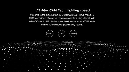 OUKITEL U11 Plus - 5,7 pollici Android 7.0 smartphone, MTK6750T Octa Core 1.5GHz 4GB RAM 64GB ROM, fotocamera doppia 16MP + 16MP, batteria 3700mAh, struttura in metallo, impronte digitali, doppia SIM - bianca