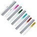 Eggsnow 5PCS Nail files With Case,Crystal Nail File for Manicure and Pedicure,Glass Nail File Set With Hare Silver Case