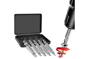 COSSWE Estrattore di Viti Danneggiat, Rimuovere Facilmente Viti Danneggiate o Spogliate H.S.S.1＃/2＃/3＃/4＃0＃-(5pcs)