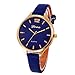 Produktbild Armbanduhr Damen Uhr Xinnantime Casual Checkers Faux Leder Analoge Quarz Damenuhr Frauen Farbe 6 (Standard, Blau)