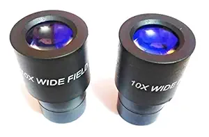 Anand traders pair of wide field 10x microscope eyepiece, coated eyepiece, WF 10x eyepiece, 23mm dia