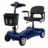 Portable Mobility Scooter 4mph Class 2 Travel Pavement Fits in Most Car Boots 4 (Blue)