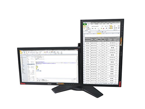 Tronje TS742 2-fach Mehrfach Monitorhalterung Tischhalterung für 15″-24″ TV Fernseher Monitore TFT LED mit Vesa 75 und 100 Standard bis 12 KG pro Halter Schwenkbar Drehbar Neigbar - 4