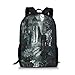 Produktbild gthytjhv Gothic Decor,Full Moon Light Over Medieval Temple Ruins at Night Dark Scary Backdrop Image,Blue Grey Boy Girl School Backpack Mens Womens Sports Bag