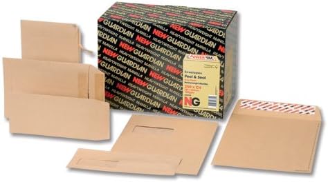 New Guardian L26039 Envelopes Heavyweight Pocket Peel and Seal Manilla C5 [Pack of 250]