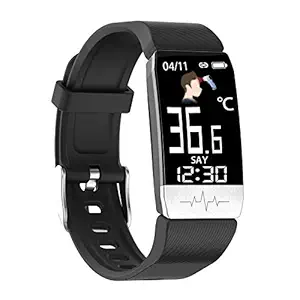 Fronix Fitness band and watch along with Spo2 measurement, continuos temperature measurement all day, ECG measurement along with Heart Rate Measure ,IP68 Waterproof Activity Tracker, Blood Oxygen, Blood Pressure with Sleep Monitor ,11 Sports Modes and HRV H