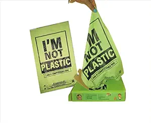 SCOOPDOG ISO Certified Bio-Compostable Dog Poop 100 Small Size Bags (Green)