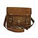 pranjals house real leather brown sturdy shoulder messebger bag for boys & girls size L (11) H (9) W (3) RS.999.00