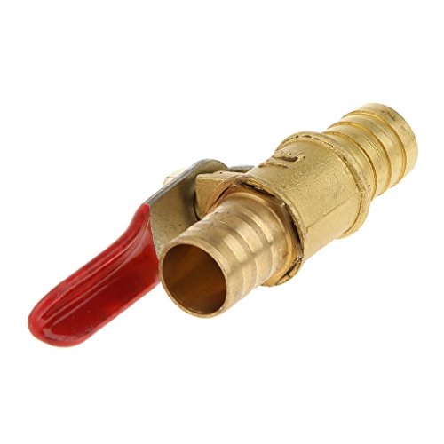 1/2 Messing Kugelhahnabsperrung Kugelhahn Ablasshahn Gas-Luft-Flüssigkeit Voll Port Rot Griff - 3