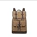 Produktbild CX TECH Unisex-Rucksack Leinwand mit Leder-Rucksack lässig Kordelzug Rucksack Satchel Wandern Outdoor Bookbag College Laptop Business Outdoor-Aufbewahrungstasche (braun