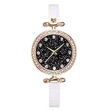 YRWQV Frauen Uhren Vintage Armband Uhr Star Sky Dial Strass Weibliche Uhr, E