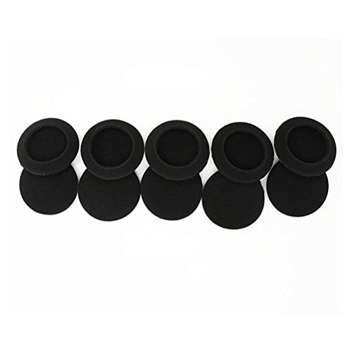 Preisvergleich Produktbild 5 Paare / 10 Stück (45 mm) Kopfhörer Ohrhörer Schaumstoffpolster Ohrpolsterbezug für Motorola S305, Philips SHS3800, EQ66 / EQ77 / EQ77 / EQ330 / EQ33 Kopfhörer, Schwarz