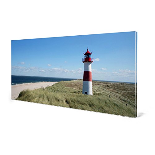 banjado – Pinnwand Magnettafel weiß 78cm x 37cm quer mit Motiv Leuchtturm - 4