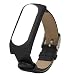 Produktbild Transer Uhrenarmband, modisches Accessoires, Luxus-Ersatz, aus echtem Leder, Armband für Xiaomi Mi Band 2 Smartband, Länge des Armbandes: 170 – 206 mm, Unisex schwarz