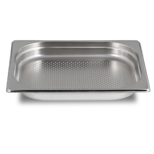 Greyfish GN Behälter :: gelocht :: für Gaggenau / Miele / Siemens Dampfgarer (Edelstahl / Spülmaschinentauglich, Gastronorm 1/2, B 32,5 x T 26,5 x H 4,0) - 2