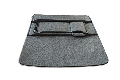 Edles Apple MacBook Air 11,1″ Sleeve „Deluxe“ aus Filz mit Innentaschen – Edle Netbook Hülle 5mm stark, Silber – auch für das lenovo Ideapad Yoga 11s passend - 2