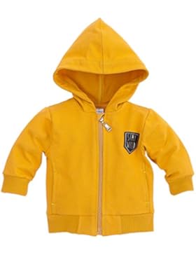 Pinokio - Wild Boy - Sweatjacke für Babys und Kids - 100% Baumwolle, gelb mit Reißverschluss - Stay Wild Kapuzenjacke