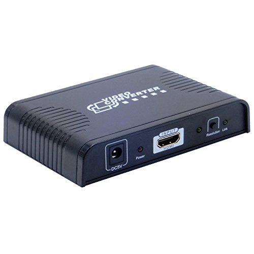 reado HDMI zu YPbPr 5 RCA Component RGB AV Konverter Adapter 1080P mit L/R Audio + Koaxial Audio Ausgang für XBOX/PS4/Apple TV/Roku/Fire TV/STB/BLU-RAY-Player Spiel Konsole (schwarz) - 2