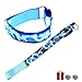 Produktbild LED Armband Armbändern, Bakicey Reflective LED leucht Armbänder Lichtband Kinder Nacht Sicherheits Licht für Radfahren Hundewandern Running Jogging und Outdoor Sports Blinkende & statische (2 Stück ) (Tarnen, Blau)