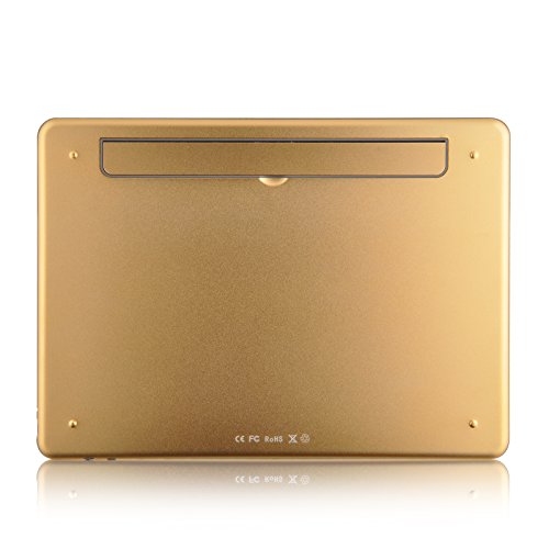 JAMMYLIZARD | Deutsche Tastatur für [ Samsung Galaxy Tab S 10.5 ] Kabelloses Bluetooth Keyboard Cover, GOLD / GRAUBRAUN - 3