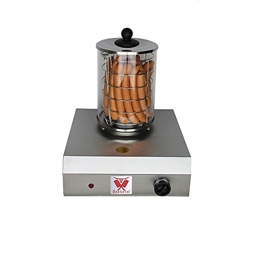 Beeketal „BHG06a“ Profi Gastro Hot Dog Maker mit 140 mm Korbdurchmesser, Edelstahl Hot Dog Maschine zum erhitzen von Würsten, schwere Edelstahl Ausführung mit Tragegriffen (Ausführung OHNE Heizspieße) - 3