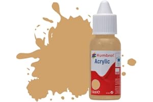 Humbrol Peinture Acrylique NO94 Marron Jaune Mat Flacon Compte-Gouttes, 14 ml