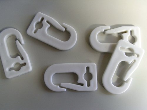 10 Stück Kunststoff - Karabiner, Fahnenhaken, Karabiner mit Gurtöse