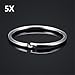 Produktbild KUNSE 5Pcs 38Mm EDC Edelstahl Keychain Schlüsselanhänger Hängende Schnalle Werkzeug