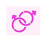 pintor blas rosique gaya Lavable. Gay Male Couple Interlocking Rings Symbol Face Painting Stencil 7cm x 6cm Washable and Reusable