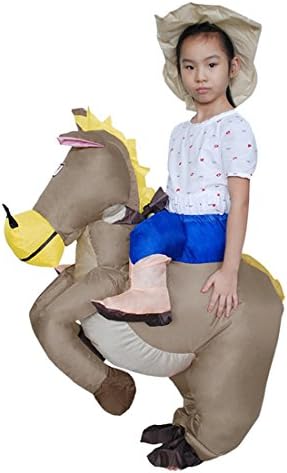 Triseaman Kids Halloween Funny Fancy Blow Up Costume Inflatable Cosplay Outfit Horse
