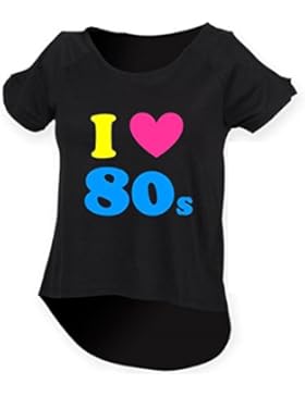 I LOVE THE 80s Damen Fallen Schwanz Top