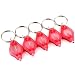 Produktbild e-sunny 100 Mini Super helle LED Taschenlampe Schlüsselanhänger Tiny durchscheinend rot Lampe passt in Tasche oder Geldbeutel, perfekt für Nacht, Camping, Angeln, Wandern oder Tägliche Verwendung