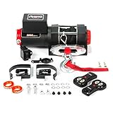 Rhino - Treuil électrique - télécommande sans fil - câble Dyneema/plus dur que l'acier - noir carbone - 12 V - 1360 kg