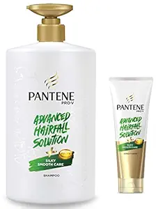 Pantene Advanced Hair Fall Solution Silky Smooth Care Conditioner, 180 ml & Pantene Advanced Hair Fall Solution Silky Smooth Care Shampoo, 1 L