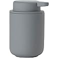 Zone Denmark Ume Soap Dispenser for Liquid Soap, Stoneware/Ceramic with Soft Touch Coating, Scandinavian Design, 250 ml, Height 12.8 cm, Grey