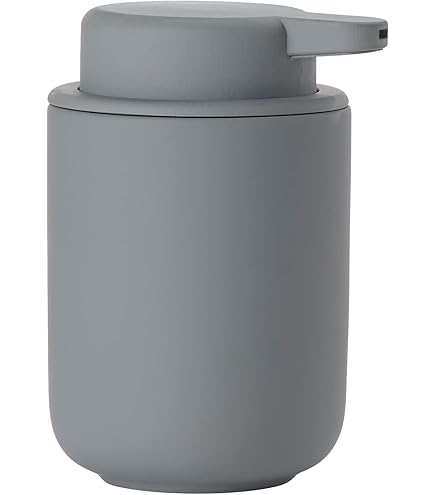 Zone Denmark Nova One zeepdispenser voor de badkamer, keramische dispenser voor vloeibare zeep/handzeep, diameter 8 cm, hoogte 11,5 cm, inhoud 250 ml, Mandarijn : Thomas Dudzinski Design