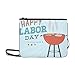 Produktbild WYYWCY Happy Labor Day Grill Barbecue Bbq Benutzerdefinierte hochwertige Nylon Slim Clutch Crossbody Tasche Umhängetasche