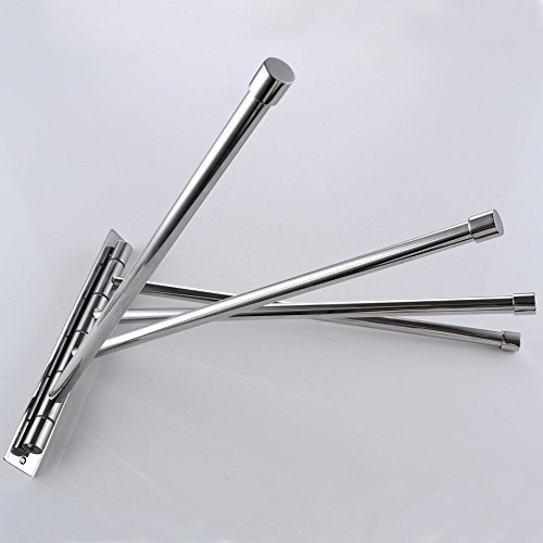 Handtuchhalter zur Wandmontage aus Metall Edelstahl glänzend 4 beweglich Badezimmer Küche Hlter poliert - 3