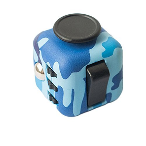 HobbyHere Fidget Cube Relieves Stress And Anxiety for Children and Adults Anxiety Attention Toy (Blue Camouflage) HobbyHere Fidget Cube Relieves Stress And Anxiety for Children and Adults Anxiety Attention Toy (Blue Camouflage)