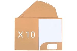 DZOZO 10pcs File Folder Single Insert Folder A4 Letter Size Folder Kraft Black Cardboard Folder Office Project File Presentation Folder for Home School Meeting Report Office Stationery Supplies