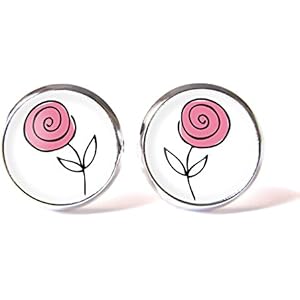 Ohrstecker mit Cabochons ° Blume °