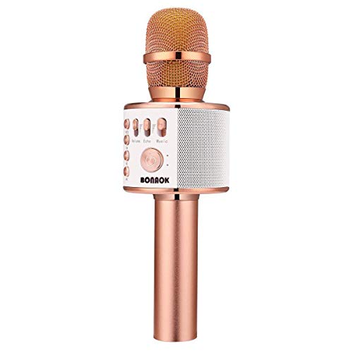 BONAOK Karaoke-Mikrofon Rose Gold