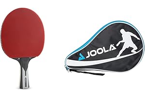 JOOLA Raquette de Tennis de Table Carbon X Pro ITTF - Approuvée - pour Compétition - 7 étoiles Batte de Ping-Pong Noir/Gris éponge 2.0 MM & Pocket Housse pour Raquette de Tennis de Table