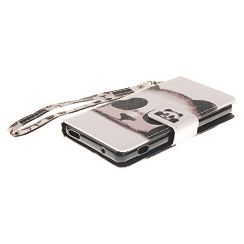 Nancen Sony Xperia Z3 Compact / Z3 mini (4,6 Zoll) Handytasche / Handyhülle. Flip Etui Wallet Case in Bookstyle – Premium PU Lederhülle Hülle Cover Mit Lanyard / Strap, Standfunktion, Kreditkarte und Brieftasche - 4