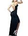 Dragonpad Sexy V-neck Backless Bodycon Club Dress Lotus Leaf Swing Skirt Black 2XL