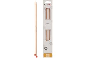 KnitPro Basix Aiguilles à Tricoter Simple, Bouleau, Multicolore, 25 cm x 3,50 mm