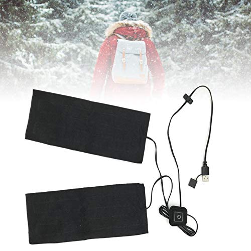 Ksruee 2PCS USB Heizmatte, Heating Cloth Pads Set, Kleidung Elektrische Heizung Tuch 3 Temperatur Einstellschalter Beheizter Film